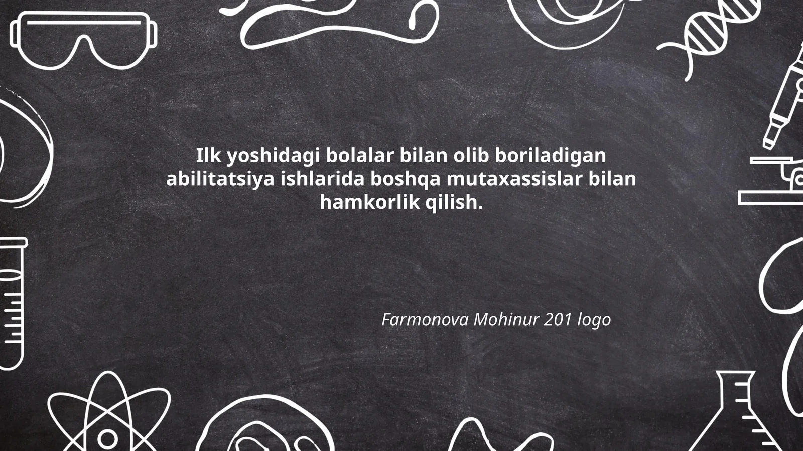 Ilk yoshidagi bolalar bilan olib boriladigan abilitatsiya ishlarida boshqa mutaxassislar bilan hamkorlik qilish