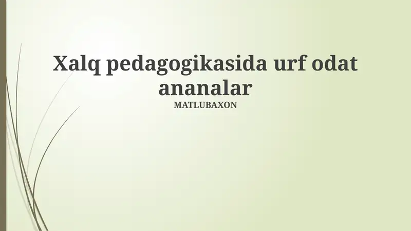 Marosimlar va bayramlar orqali tarbiya berish