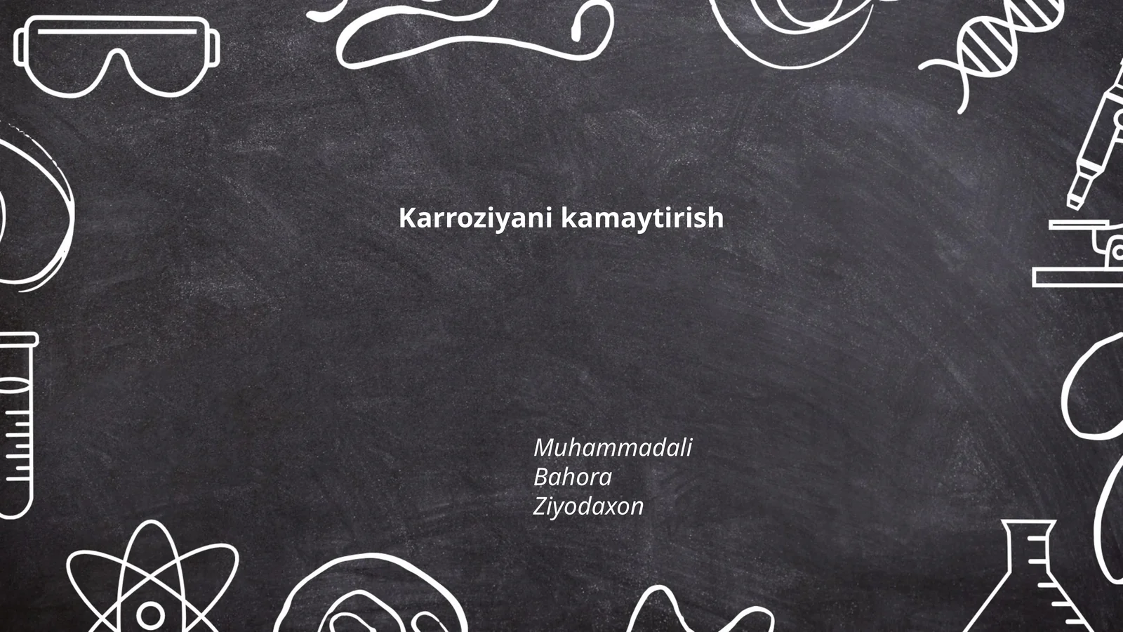 Karroziyani kamaytirish
