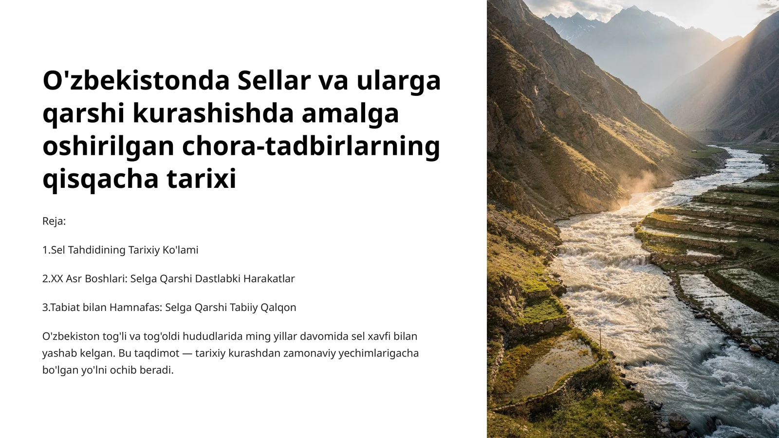 Sel Tahdidining Tarixiy Ko'lami