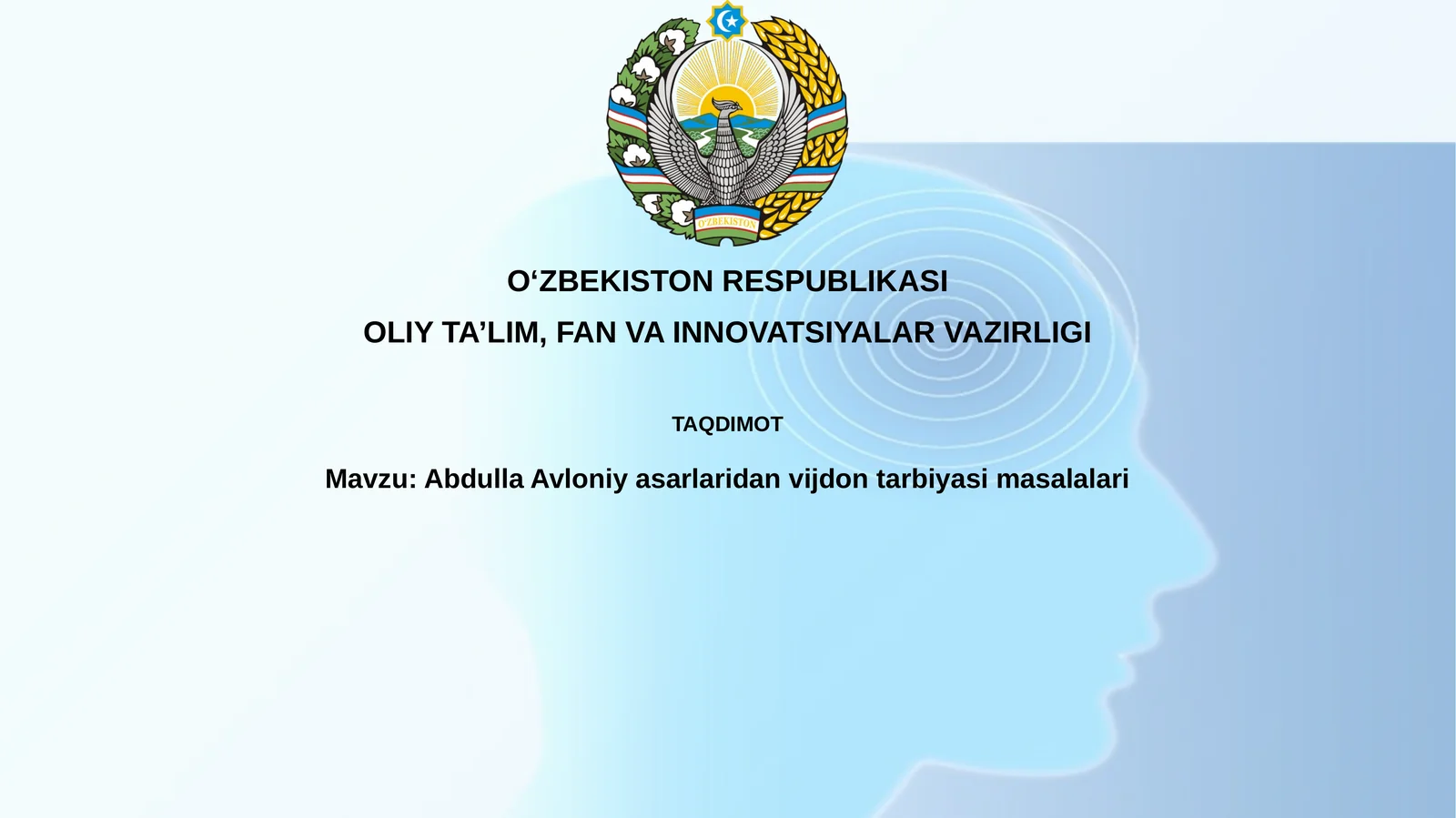 Abdulla Avloniyasarlaridan vijdontarbiyasimasalalari