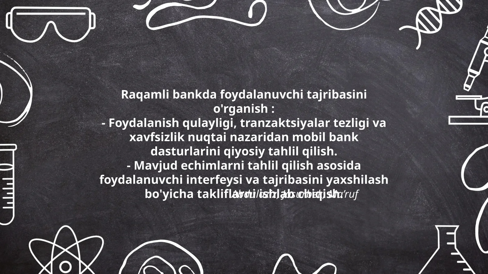 Raqamli bankda foydalanuvchi tajribasini o'rganish