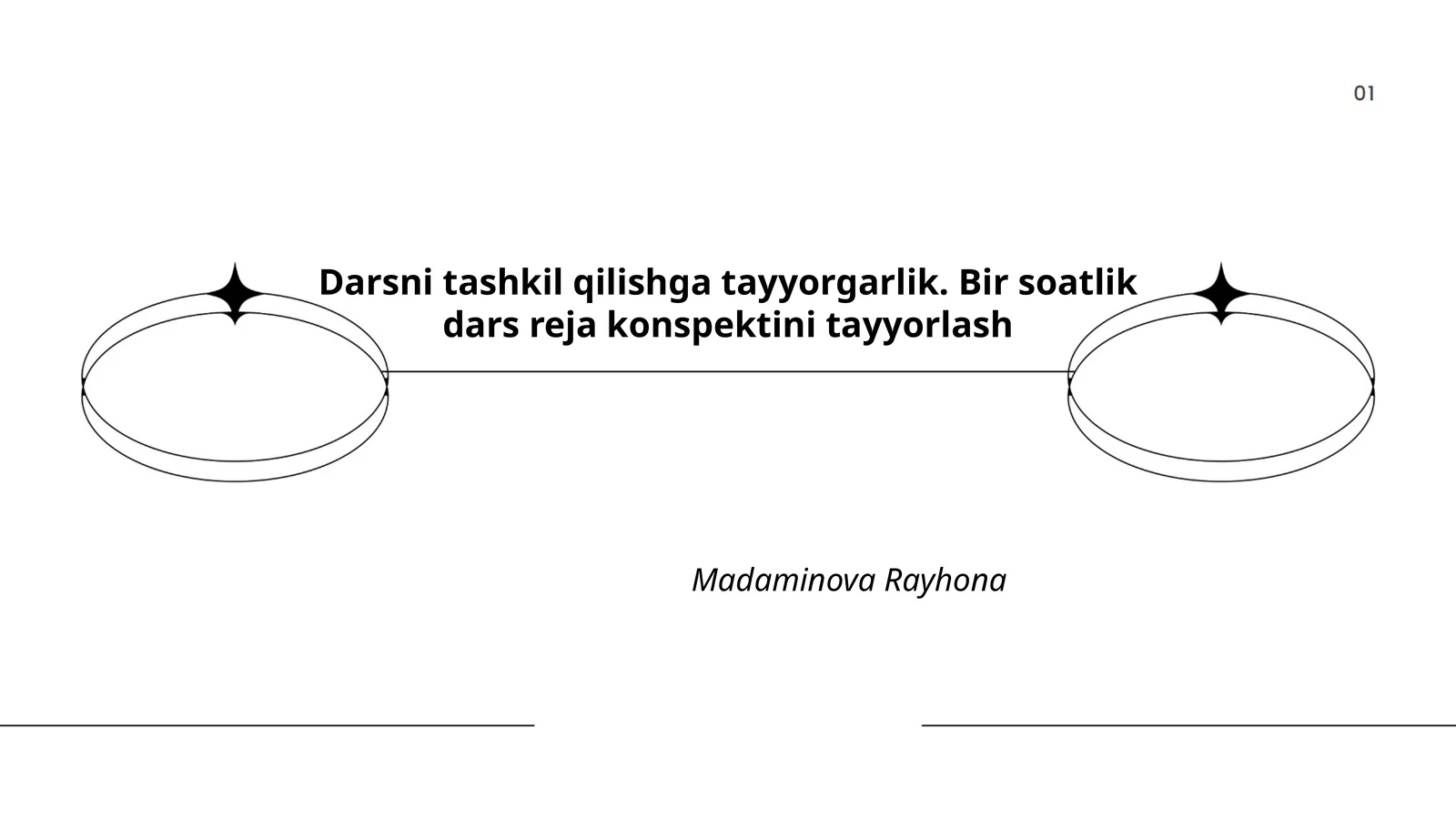 Bir soatlik dars reja konspekti
