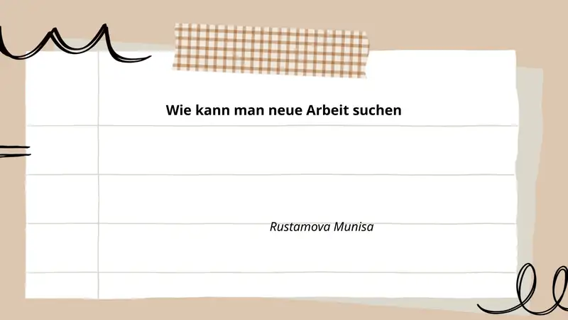 Wie kann man neue Arbeit suchen