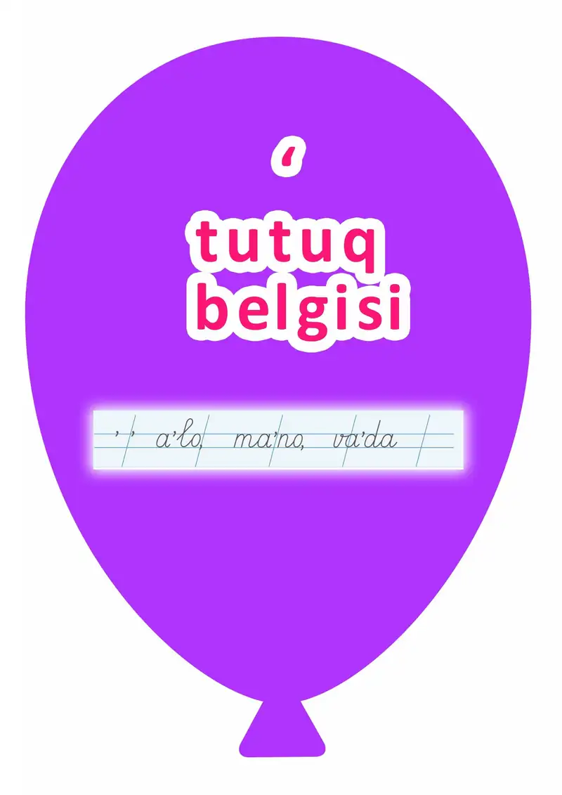 Sharlarda harflar rasmi. savodga orgatish uchun