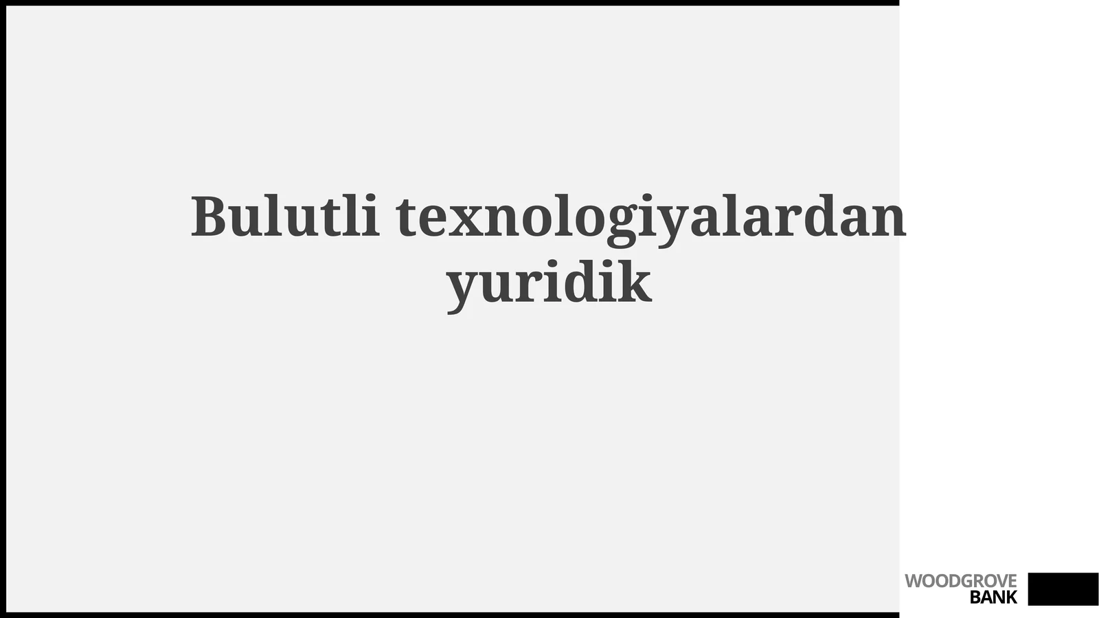 Bulut Texnologiyalarining Huquqiy Xizmatlarda Qo'llanilishi