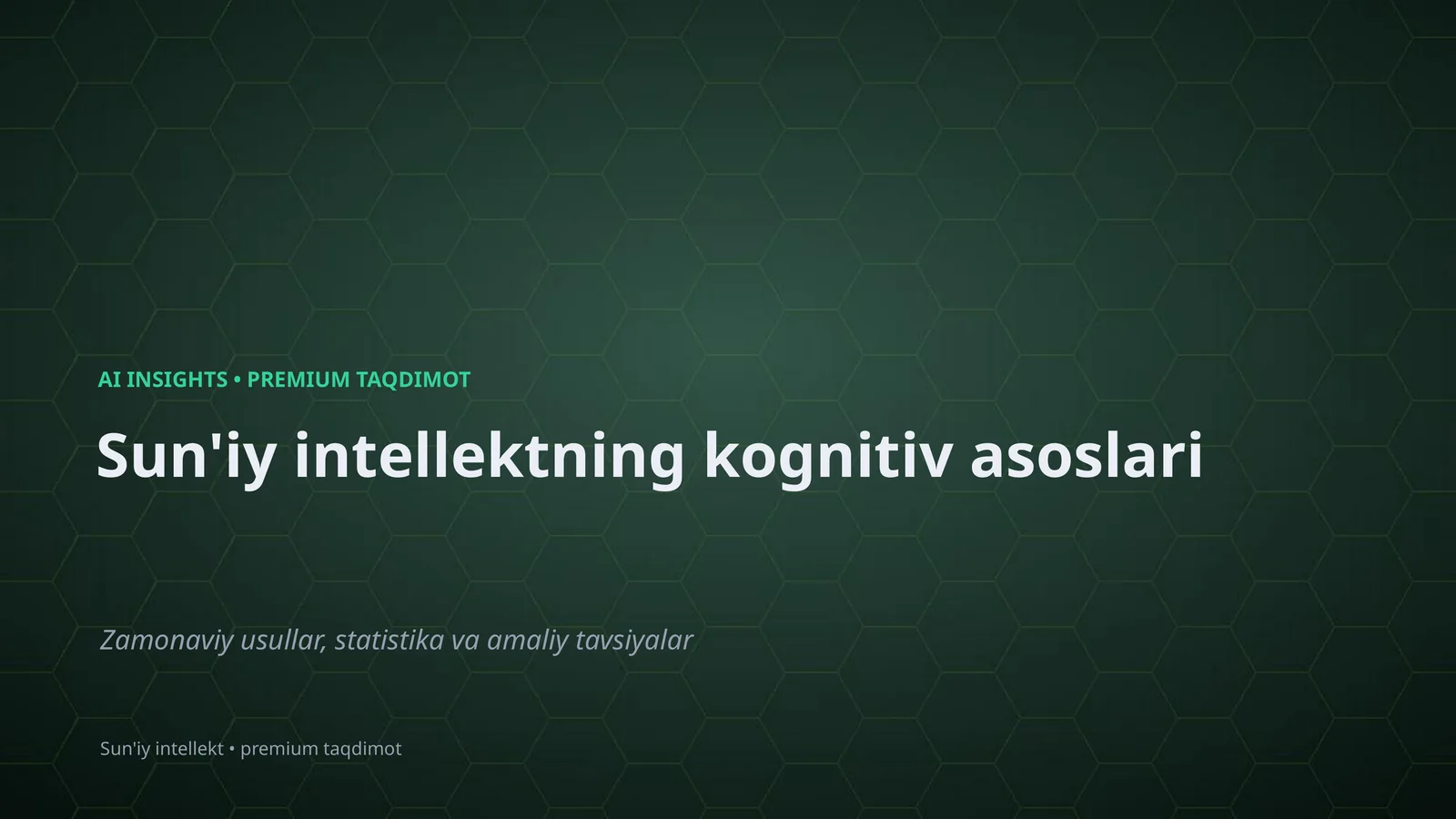 Sun'iy intellektning kognitiv asoslari
