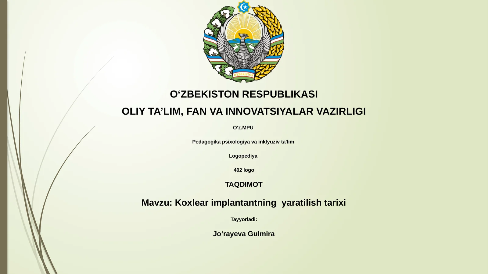 Koxlear implantantning yaratilish tarixi