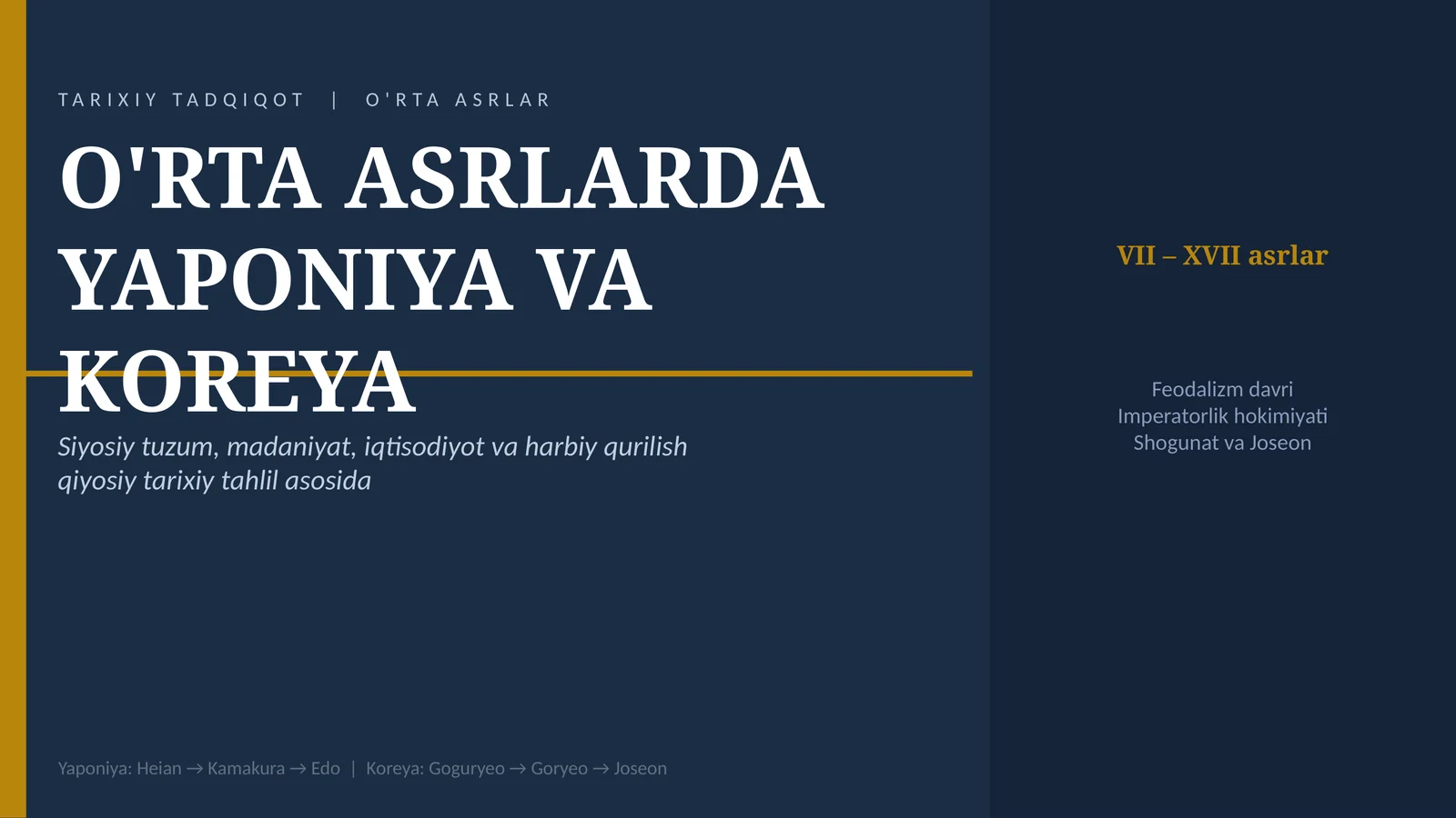 Oʻrta asrlarda Yaponiya va Koreya