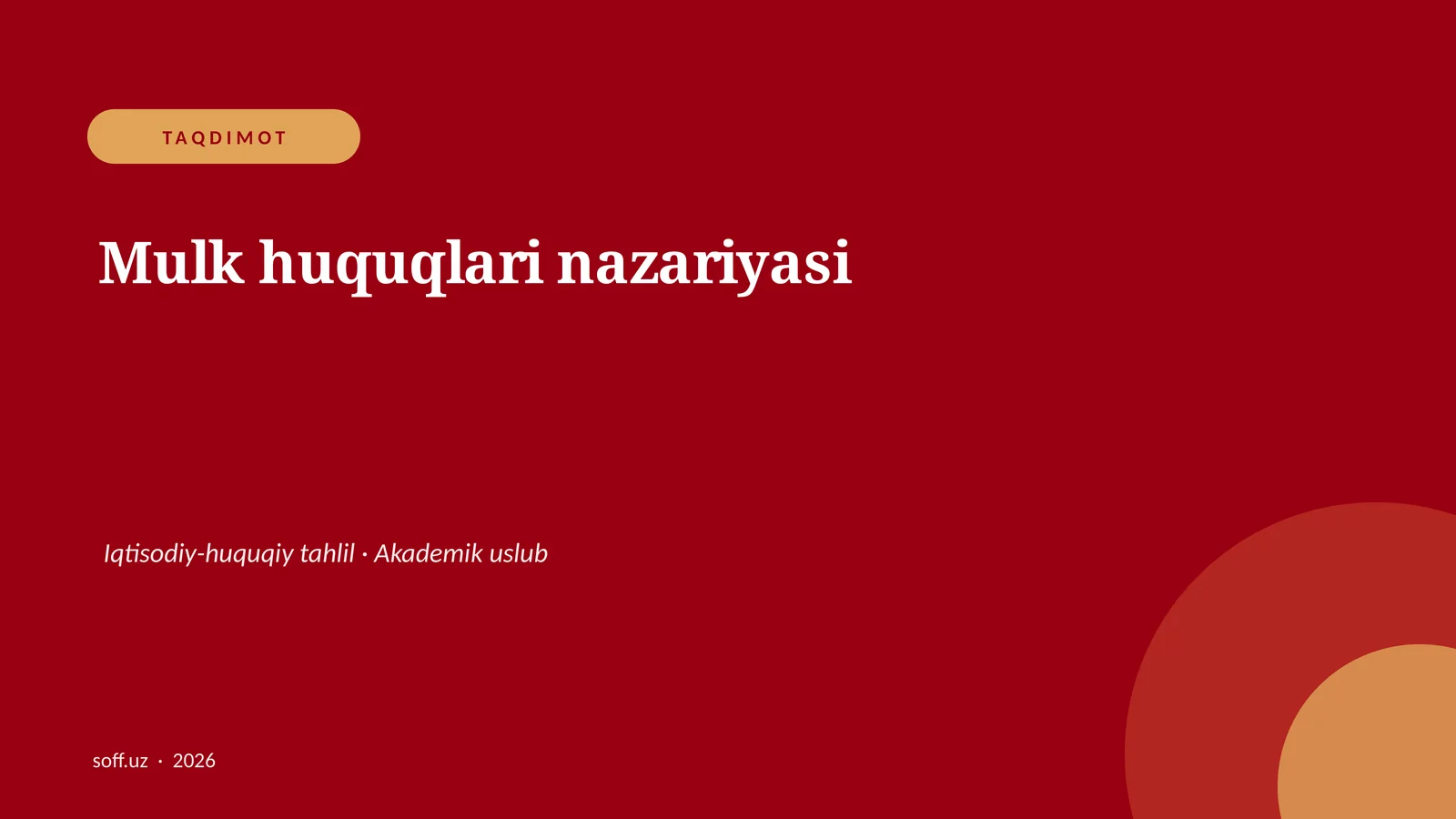Mulk huquqlari nazariyasi