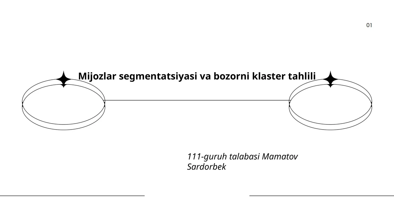 Mijozlar segmentatsiyasi va bozorni klaster tahlili