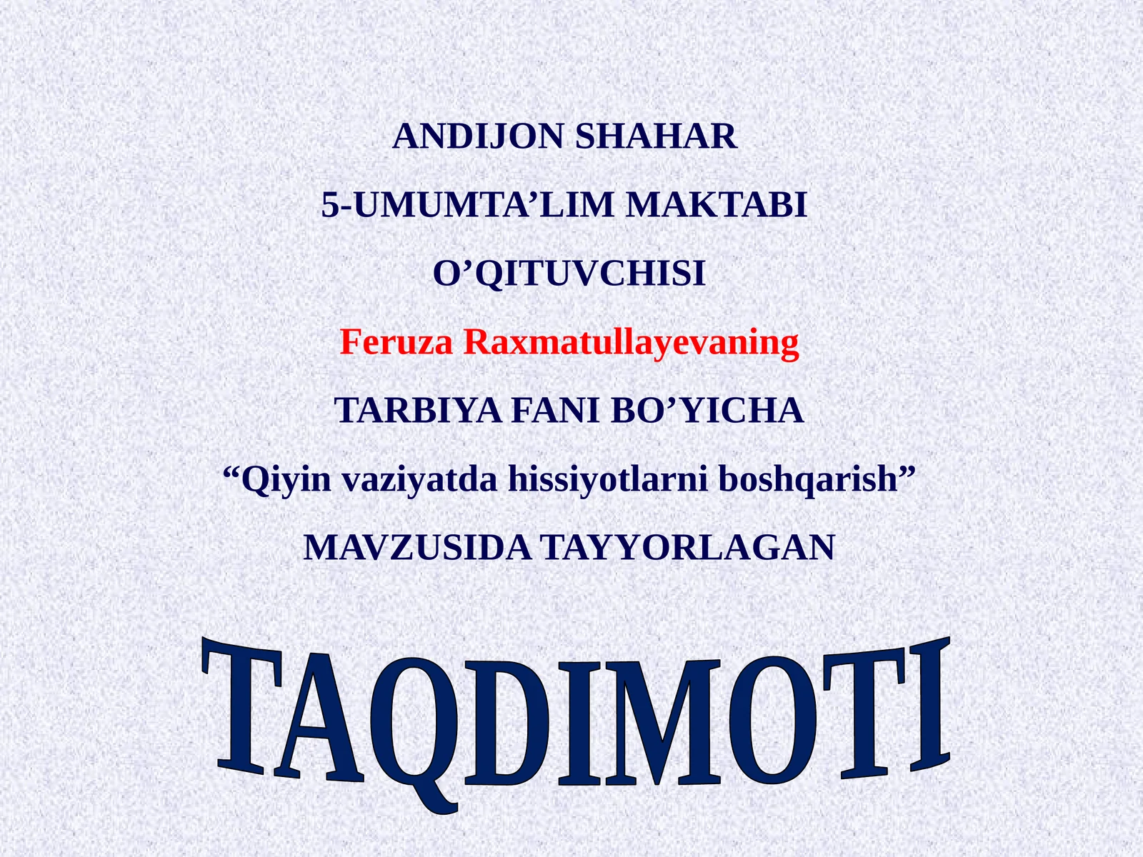 Qiyin vaziyatda hissiyotlarni boshqarish