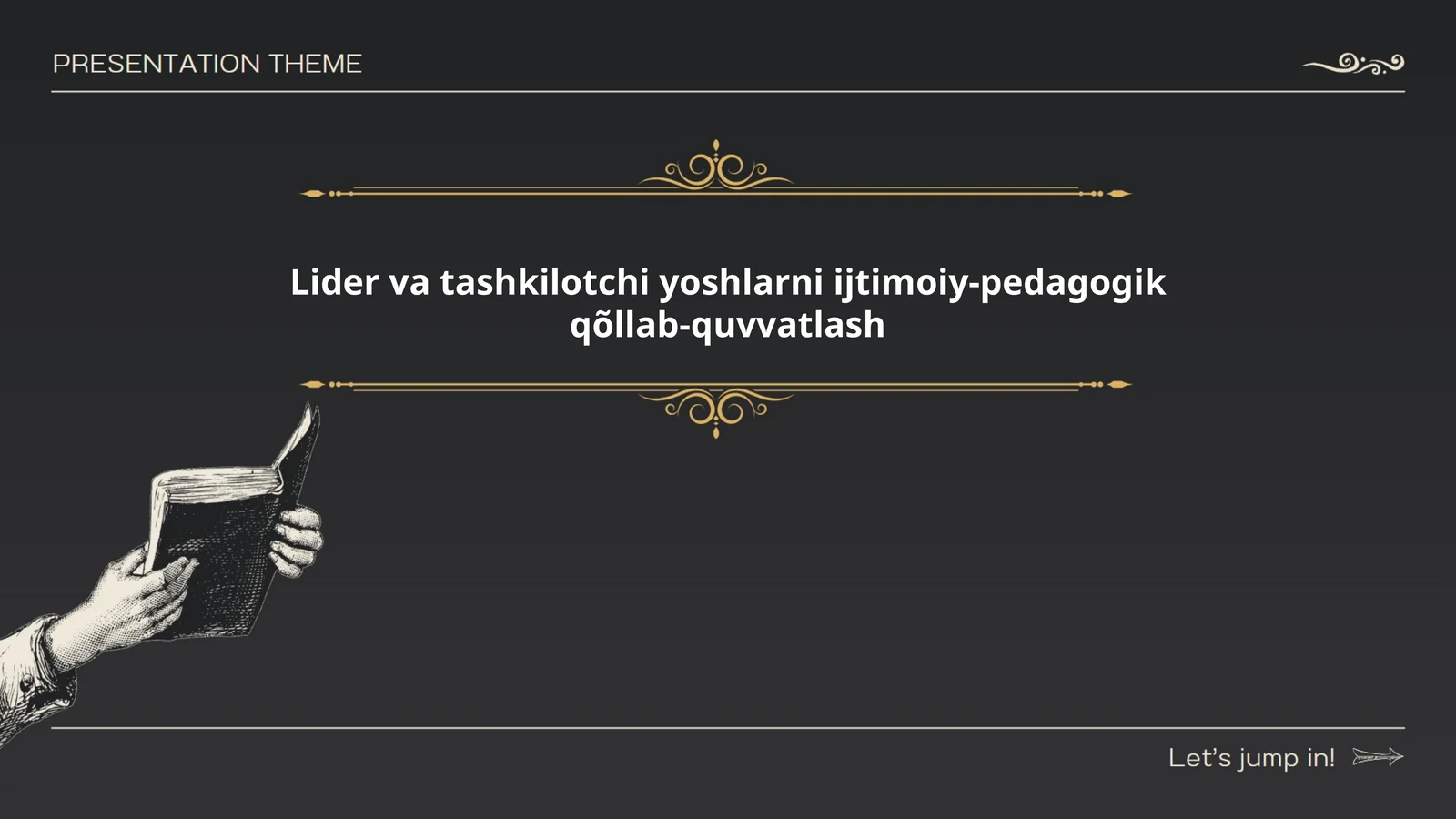 Lider va tashkilotchi yoshlarni ijtimoiy-pedagogik qõllab-quvvatlash