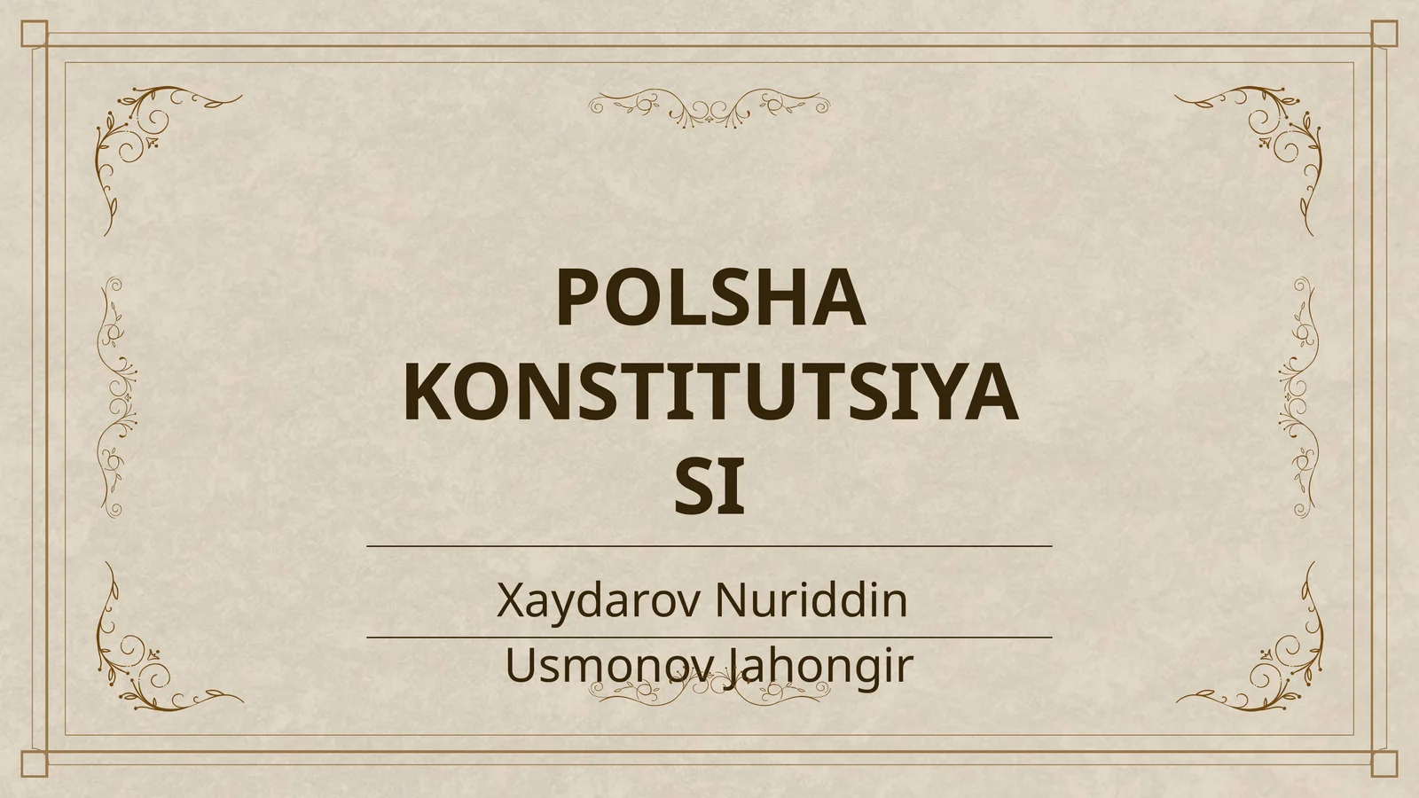 POLSHA KONSTITUTSIYASI