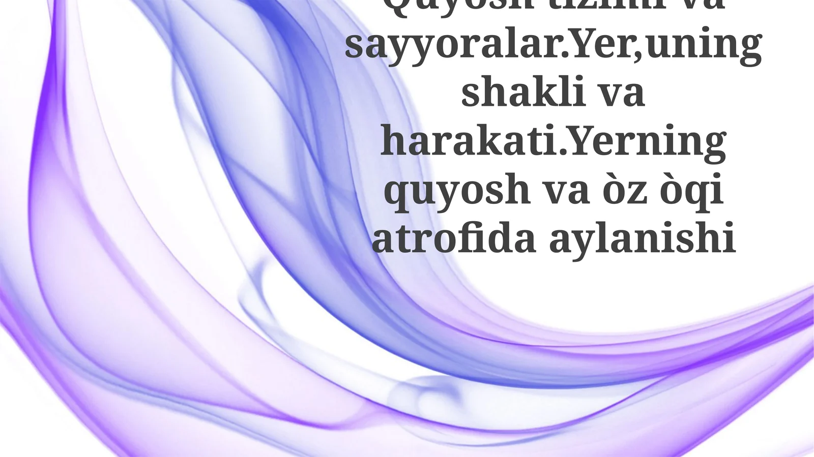 Yerning orbitaviy raqsi