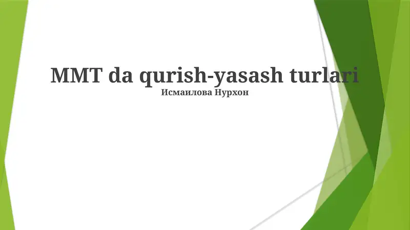Panelli MMT konstruksiyalari