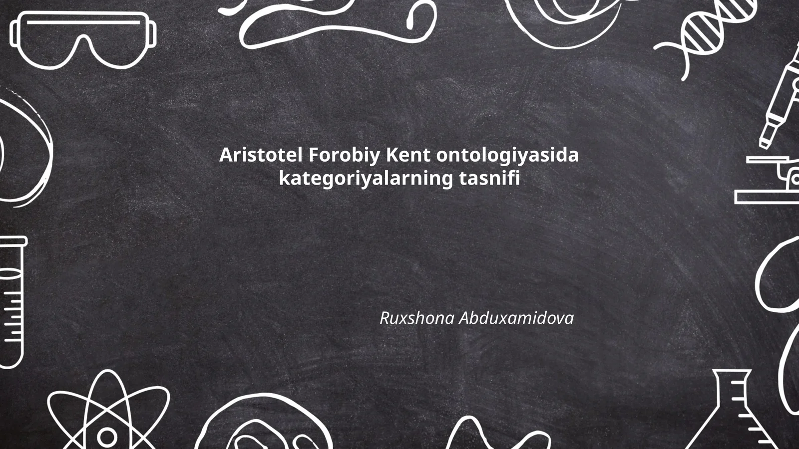 Aristotel Forobiy Kent ontologiyasida kategoriyalarning tasnifi