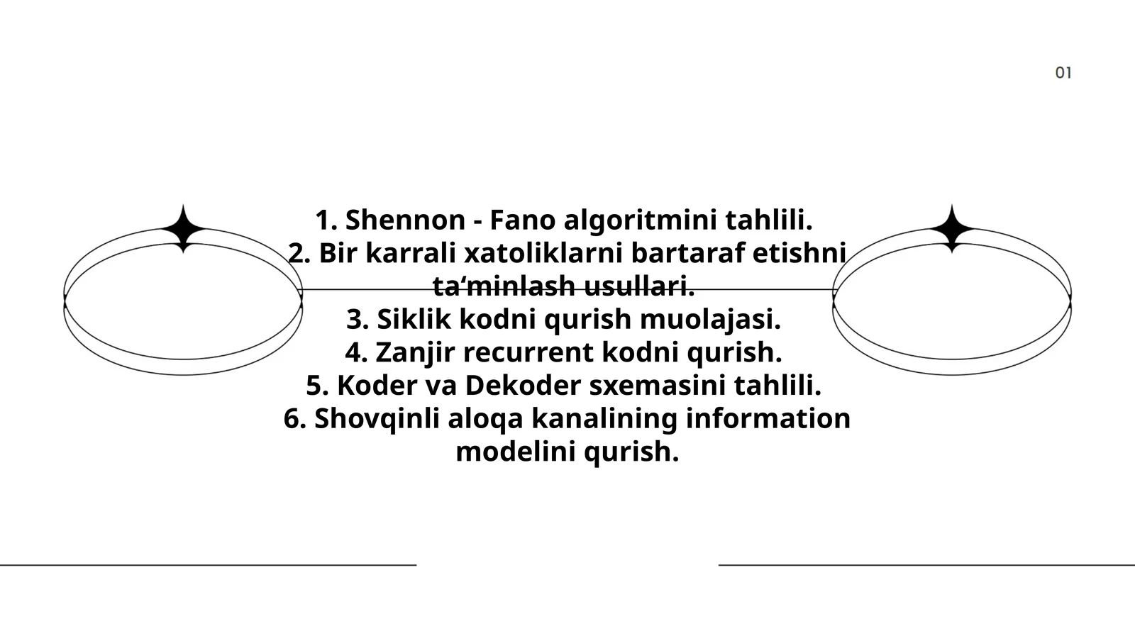 Shovqinli aloqa kanalining information modelini qurish