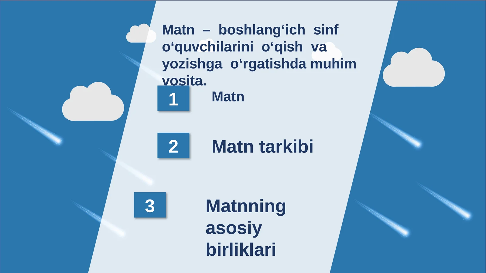 Matnning asosiy birliklari