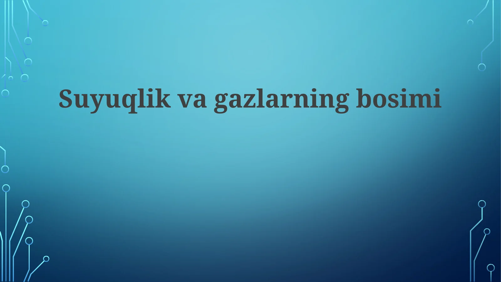 Suyuqlik va gazlarning bosimi