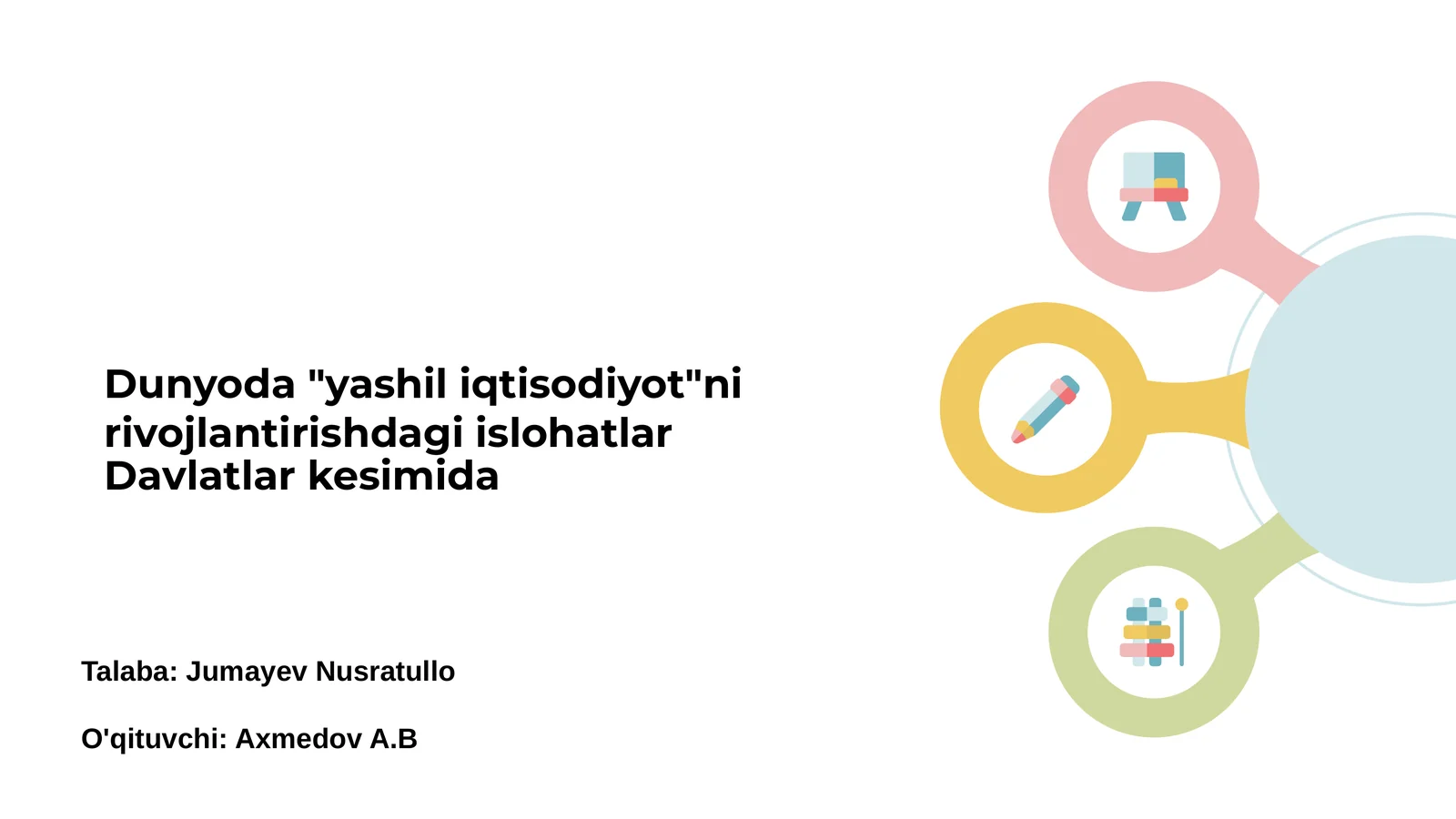 Yashil iqtisodiyot: tushuncha va ahamiyati