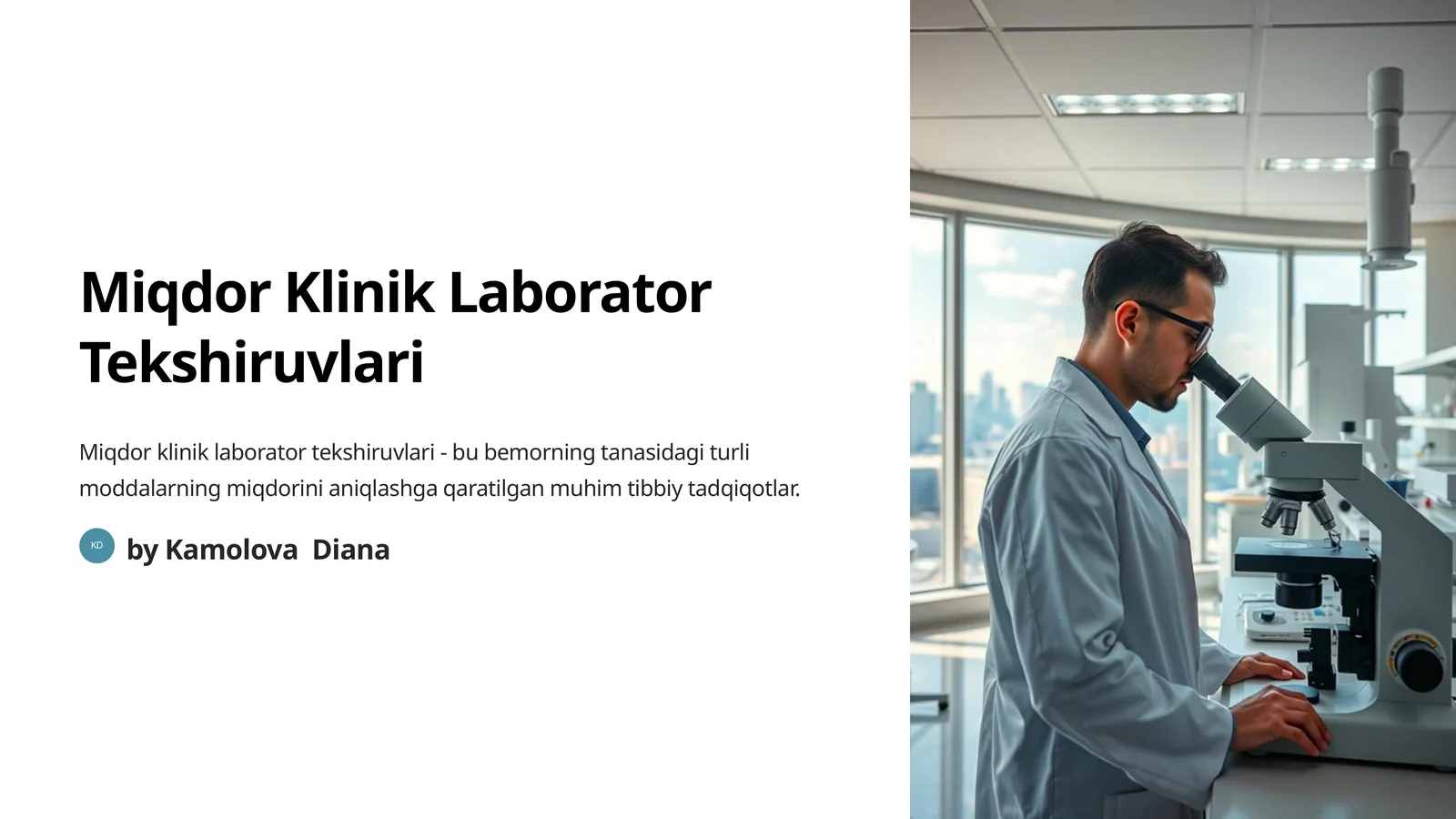 Miqdor Klinik Laborator Tekshiruvlari