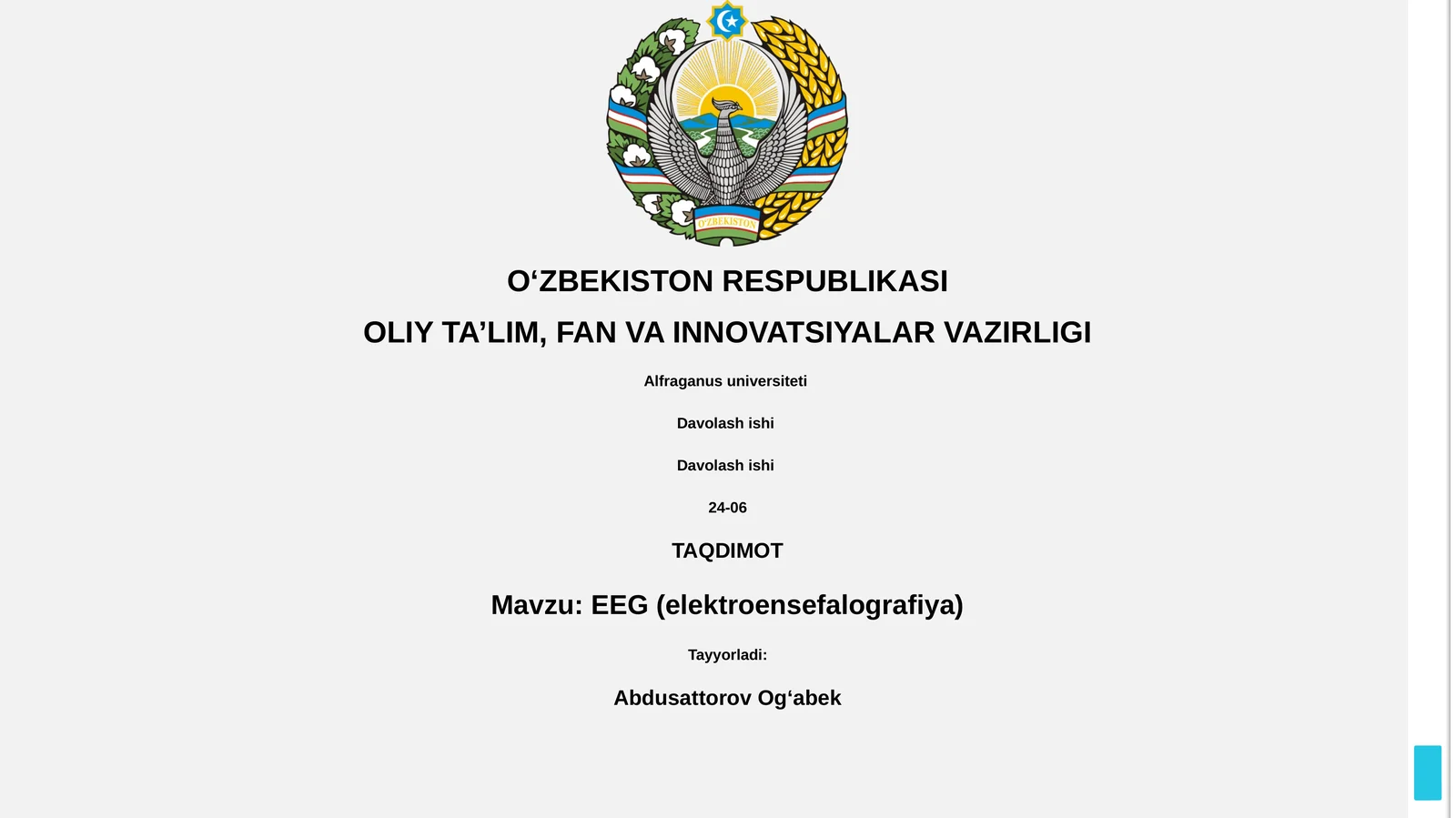 EEG (elektroensefalografiya)