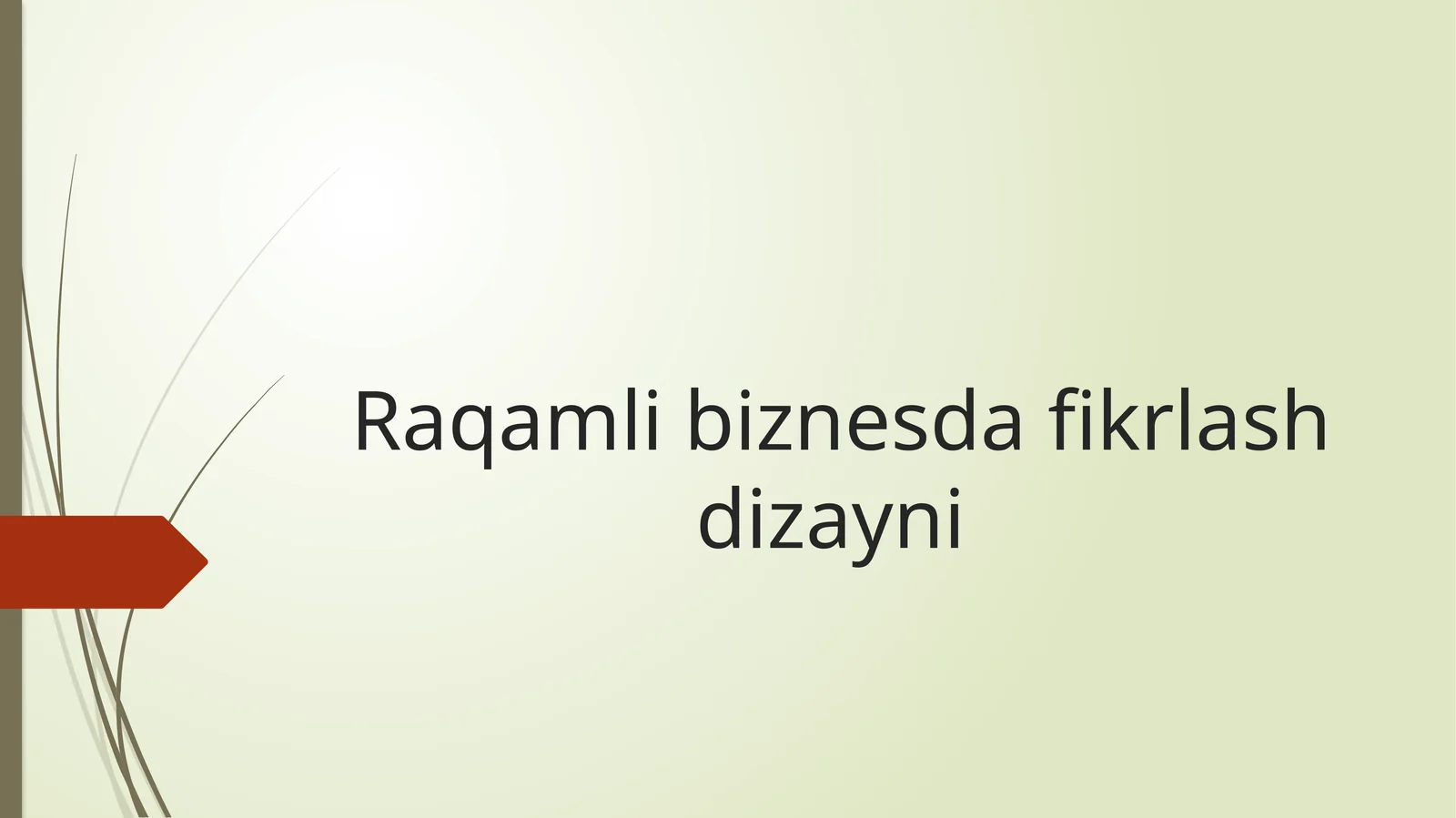Raqamli biznesda fikrlash dizayni