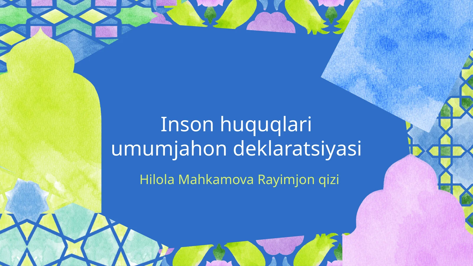 Inson huquqlari umumjahon deklaratsiyasi