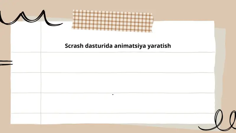 Scratch dasturida animatsiya yaratish
