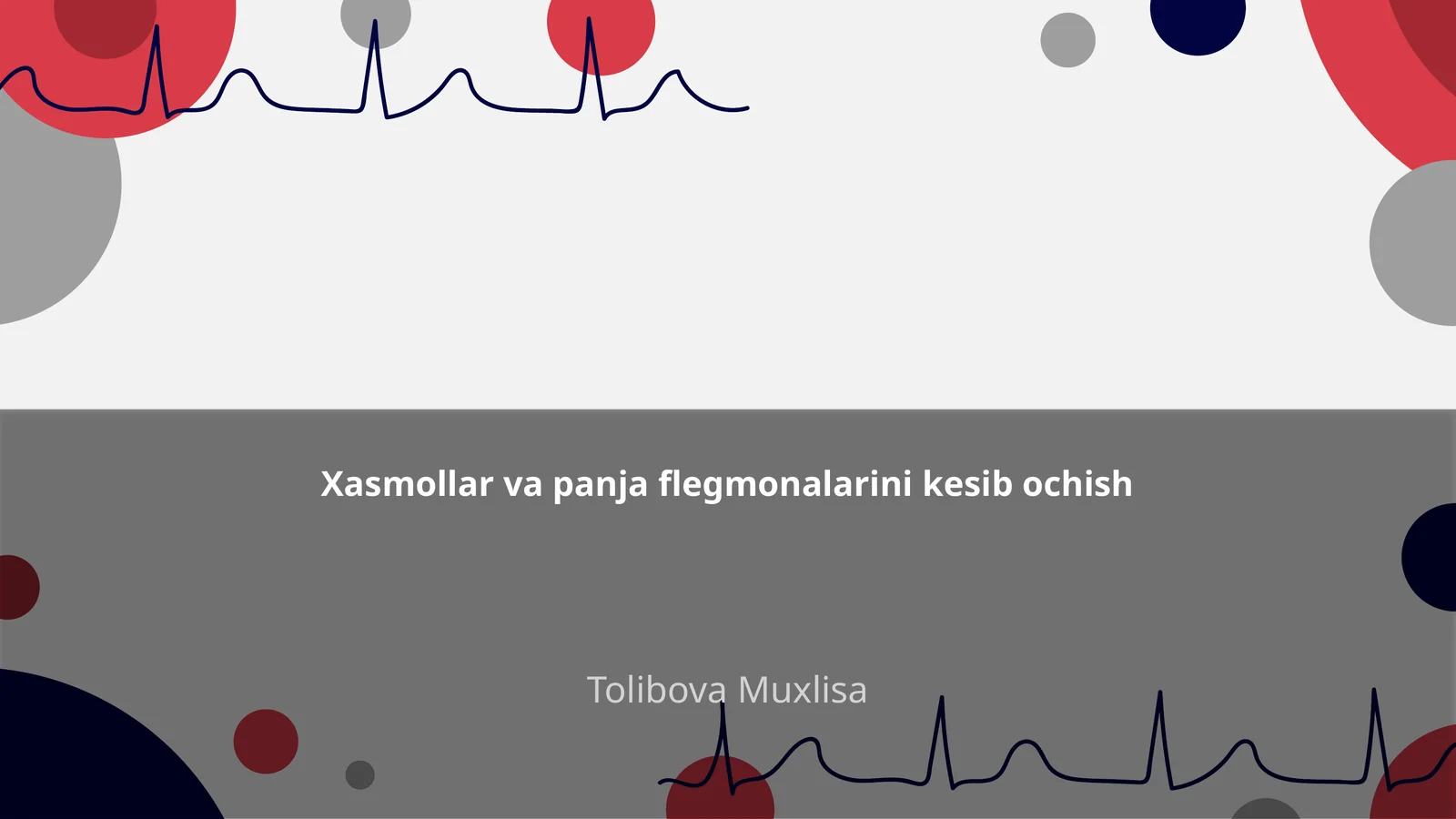 Xasmollar va panja flegmonalarini kesib ochish
