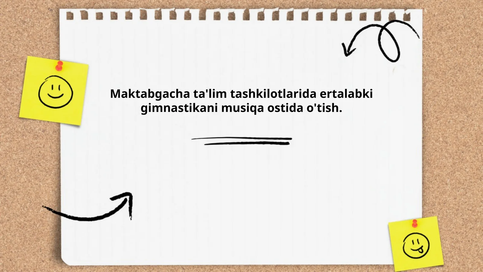 Ertalabki gimnastika va musiqa tanlovi