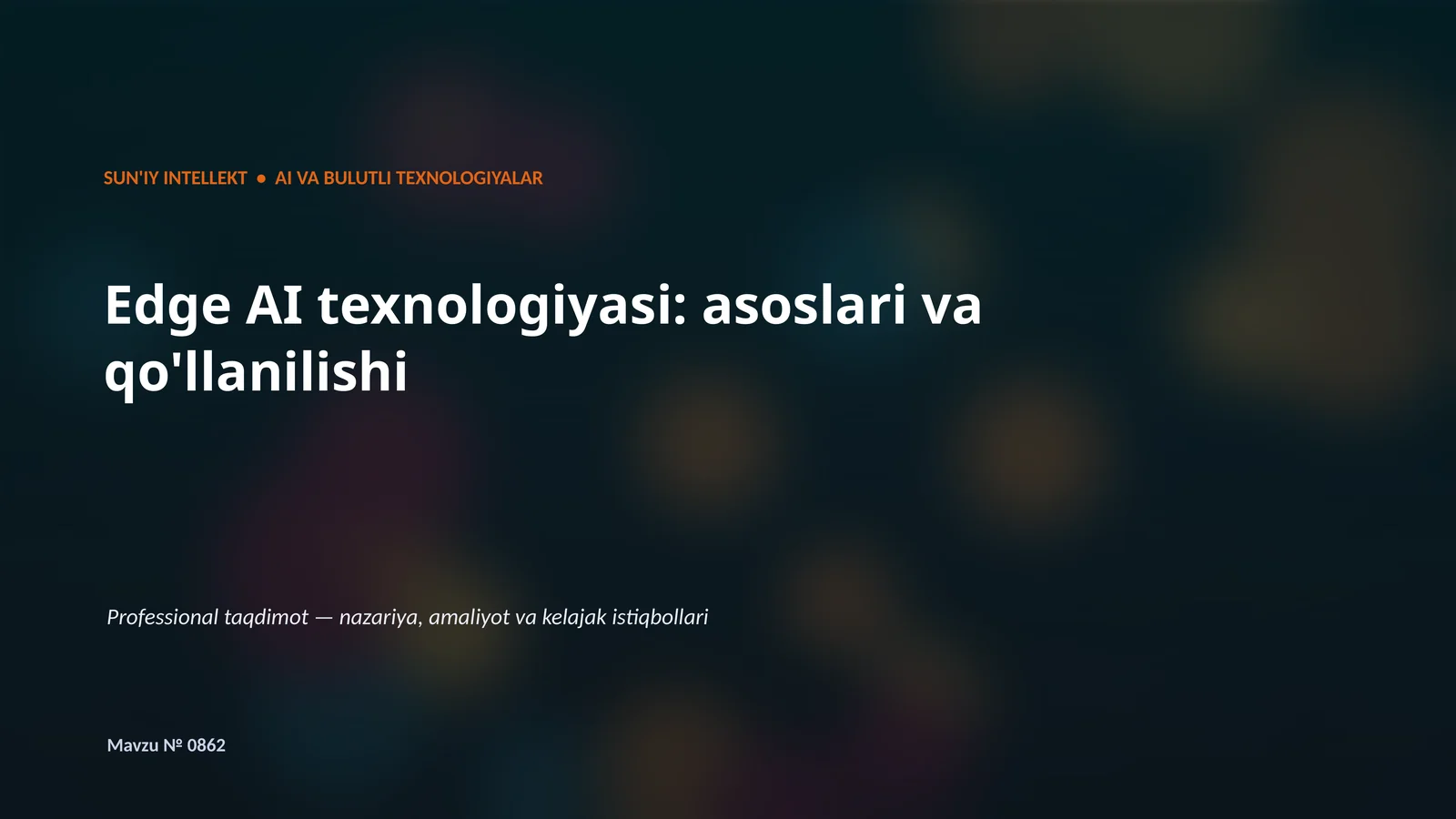 Bulutli AI va Suns'iy Intellekt texnologiyalari