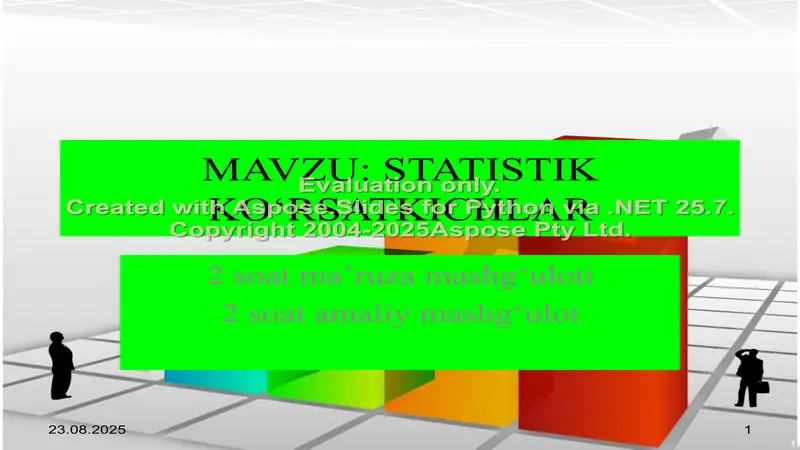 STATISTIK KO‘RSATKICHLAR.