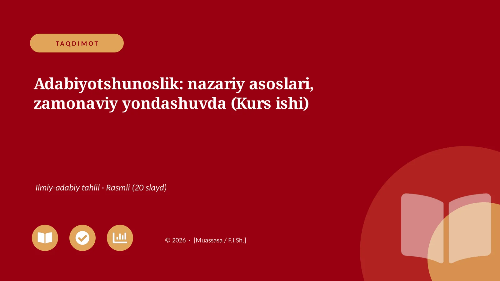 Adabiyotshunoslik: nazariy asoslari, zamonaviy yondashuvda (Kurs ishi)