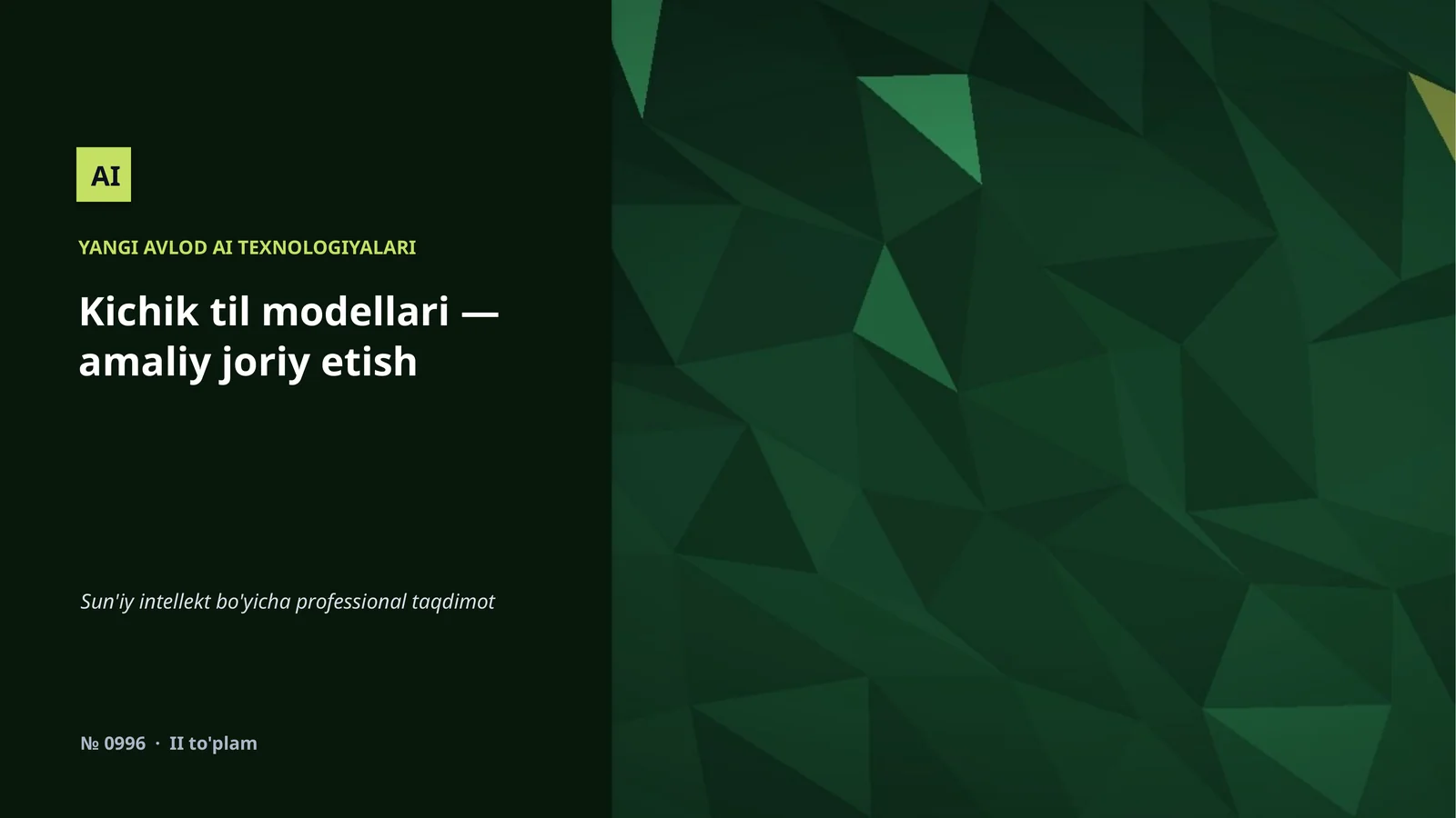 YANGI AVLOD AI TEXNOLOGIYALARI