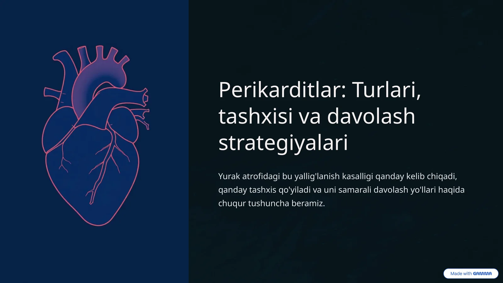 Perikarditlar: Turlari, tashxisi va davolash strategiyalari