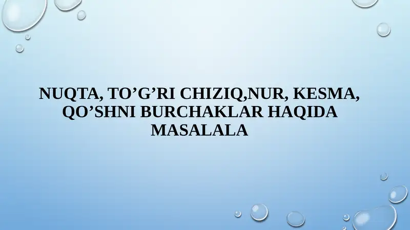 Nuqtaning ortogonal proyeksiyalari