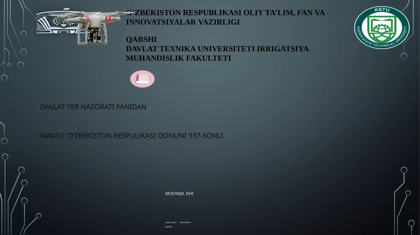 O‘ZBEKISTON RESPULIKASI QONUNI 937-SONLI