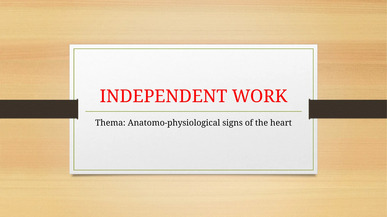 Anatomo-physiological signs of the heart
