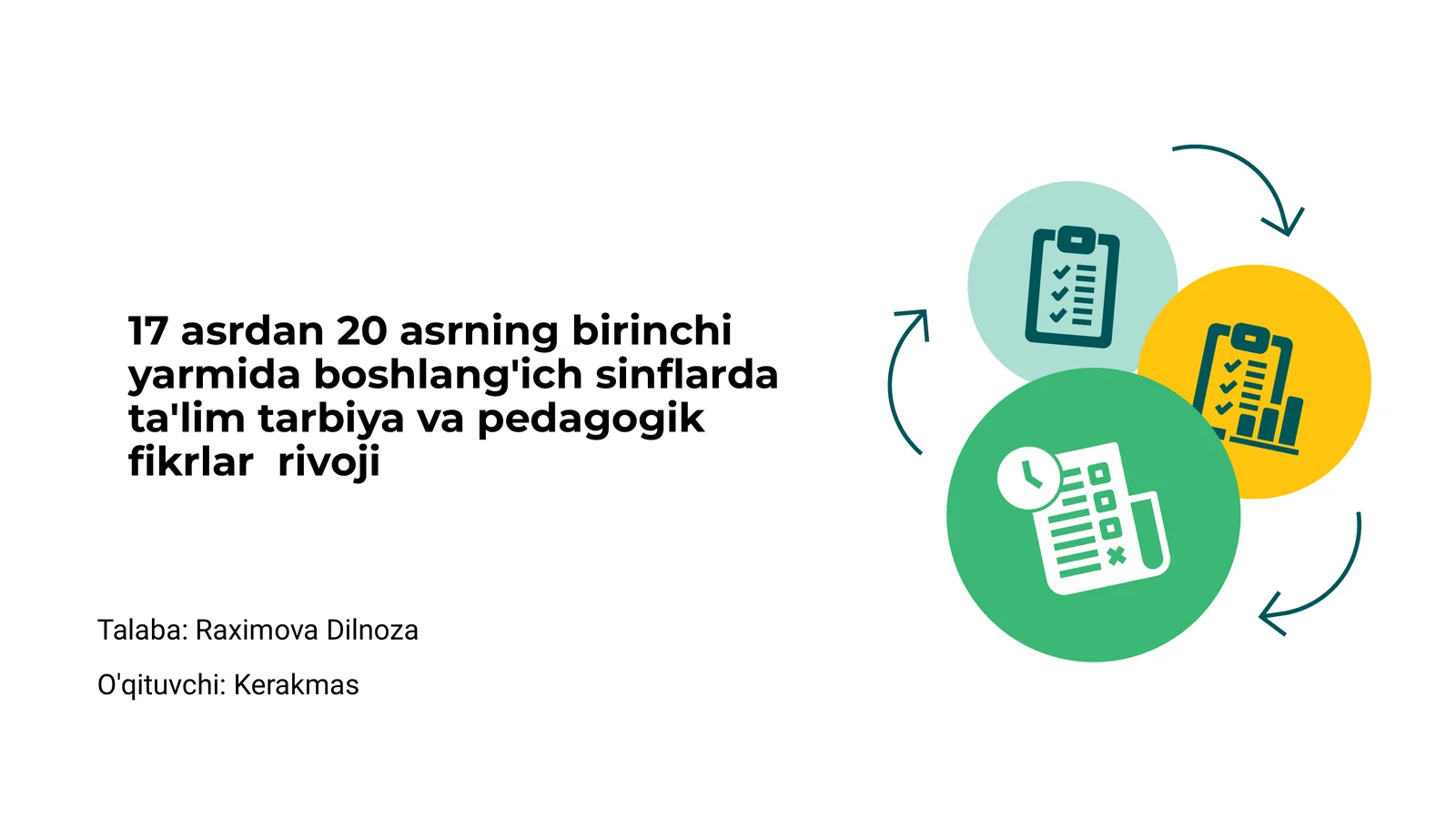 17-20 asrlarda boshlang'ich sinflarda ta'lim tarbiya va pedagogik fikrlar rivoji