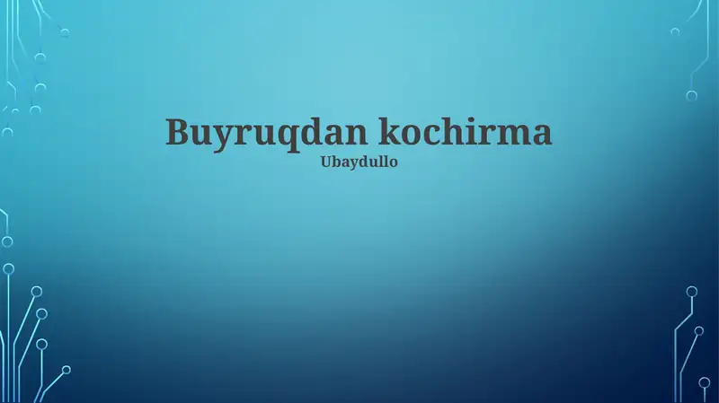 Buyruqdan kochirma