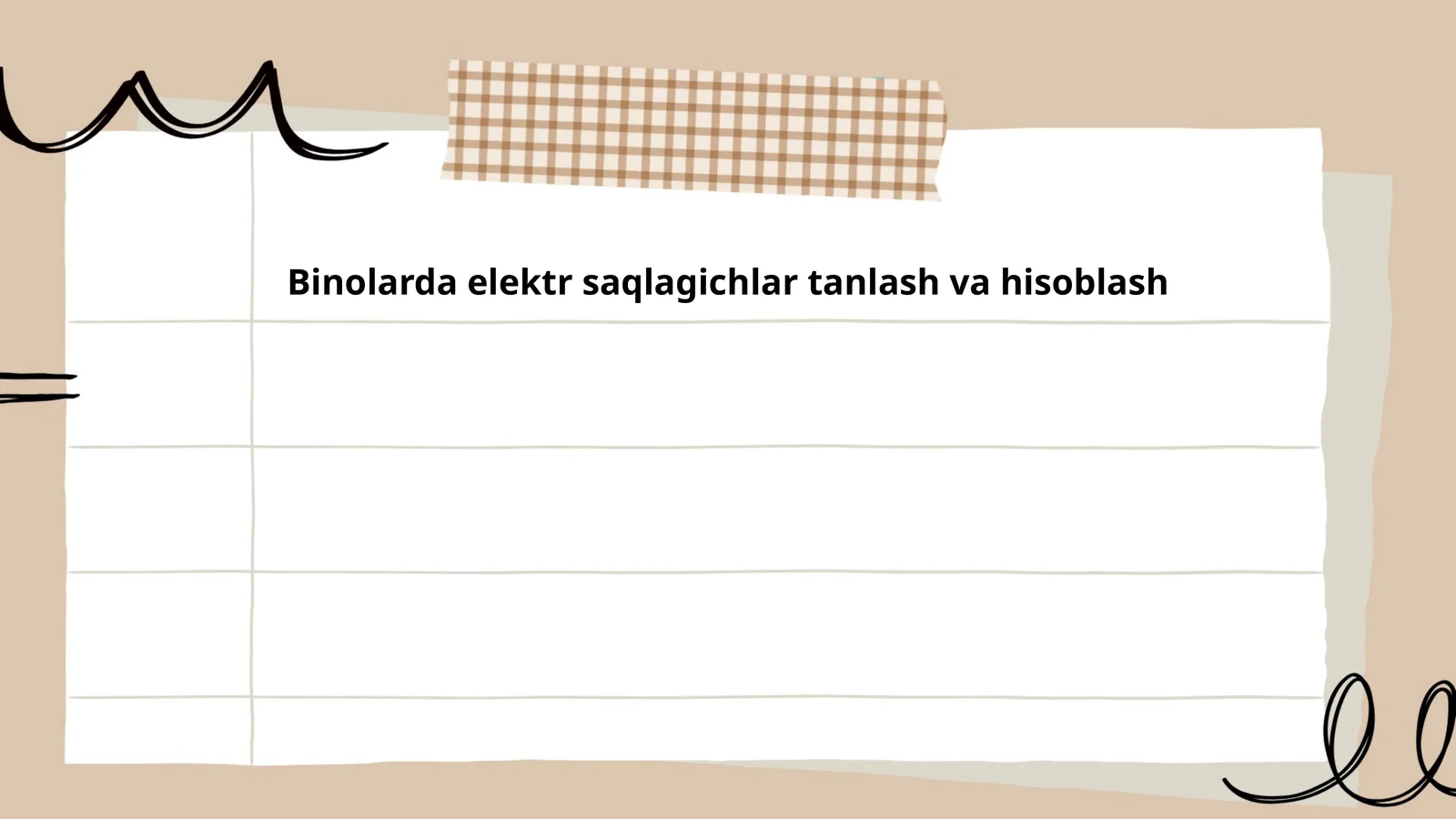 Binolarda elektr saqlagichlar tanlash va hisoblash