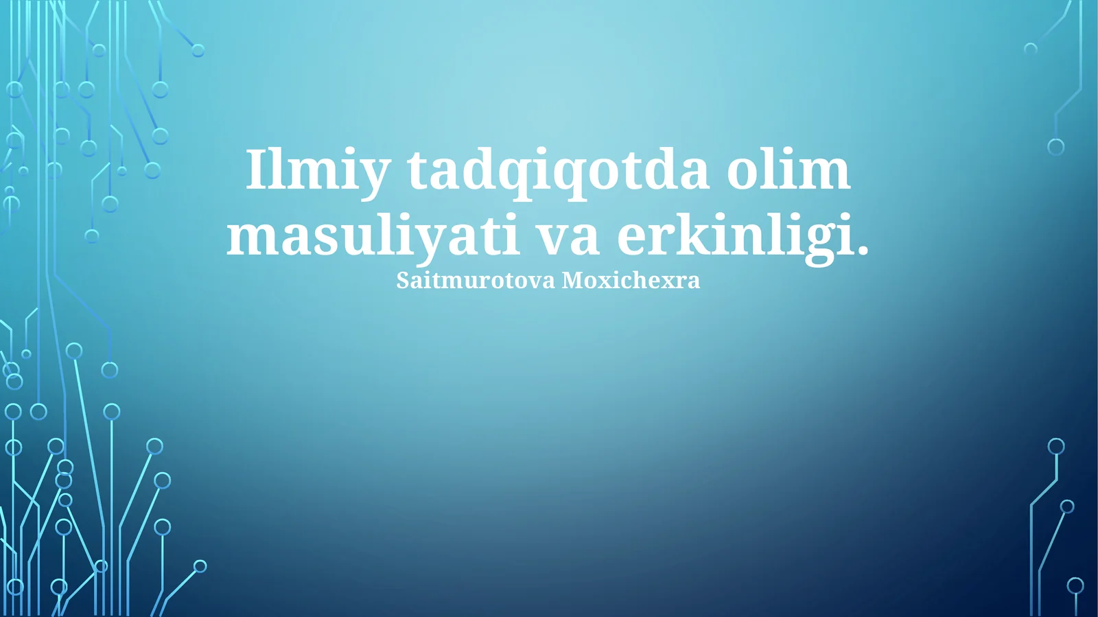 Olimning ilmiy erkinligi va mas'uliyati: Asosiy tushunchalar