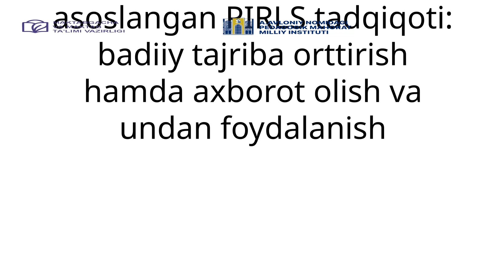 PIRLS tadqiqoti