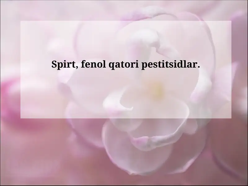 Spirtlar qatori pestitsidlar
