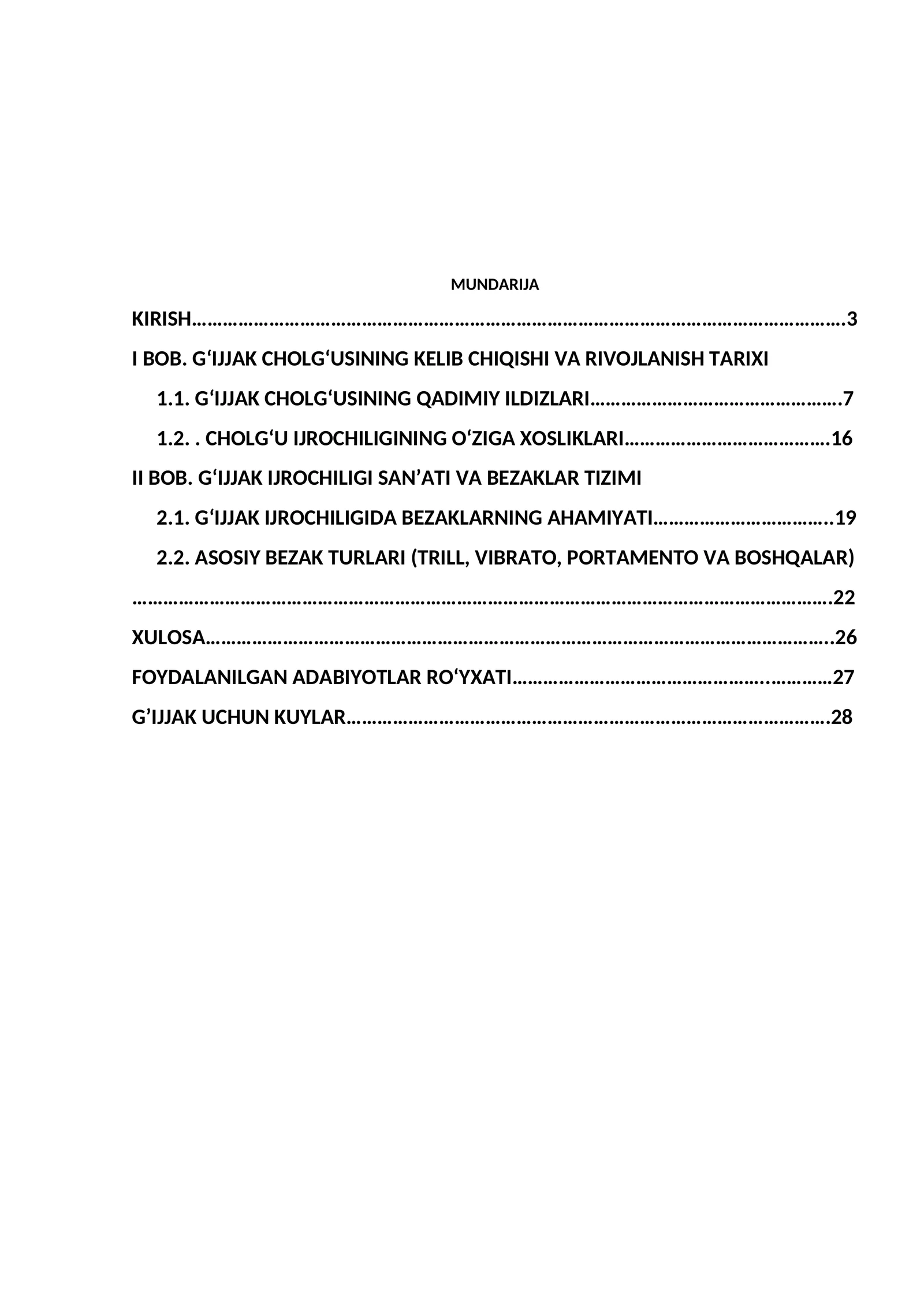 G’ijjak cholg’usi ijrochiligiga xos bezaklar