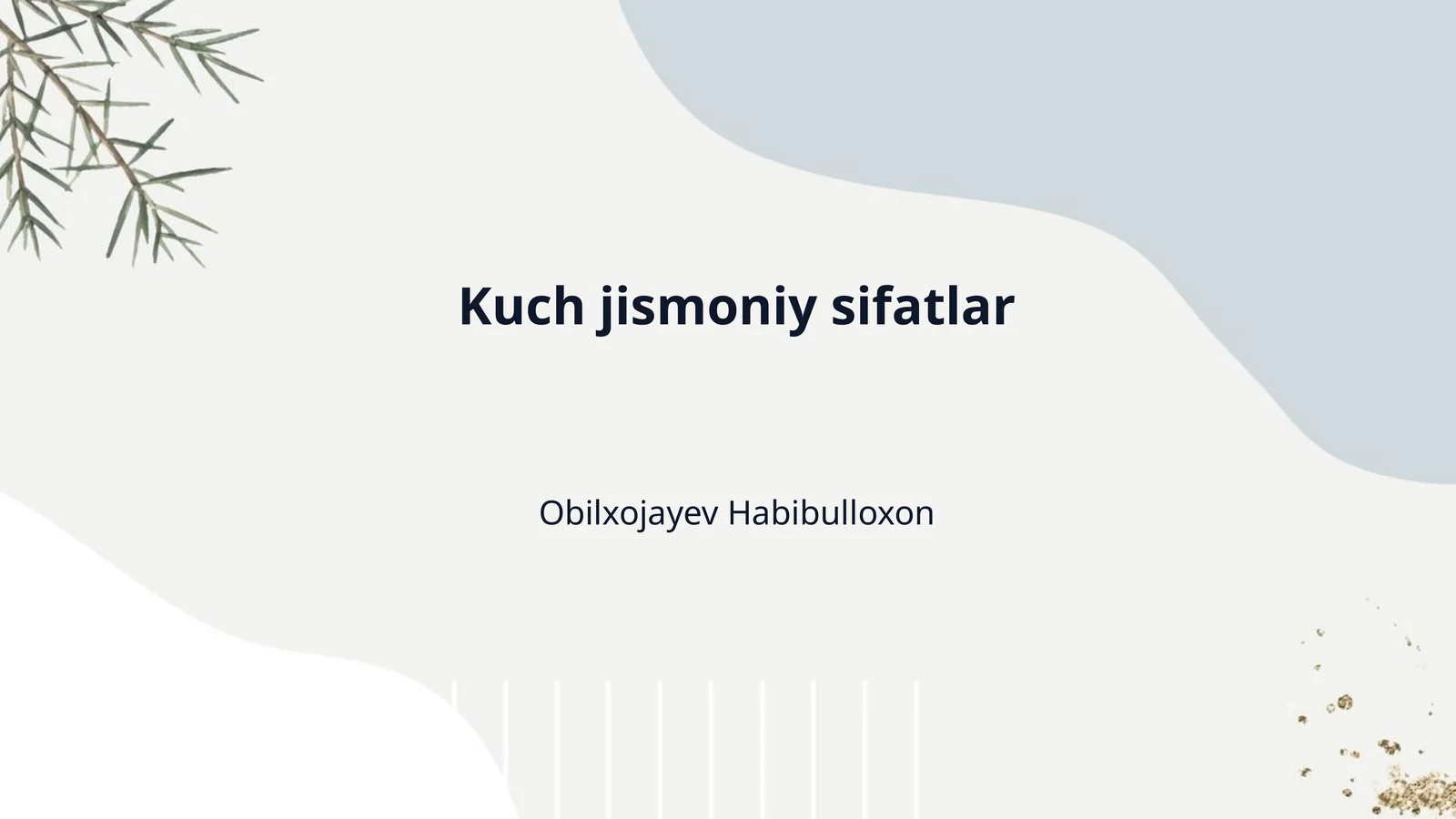 Kuch jismoniy sifatlar