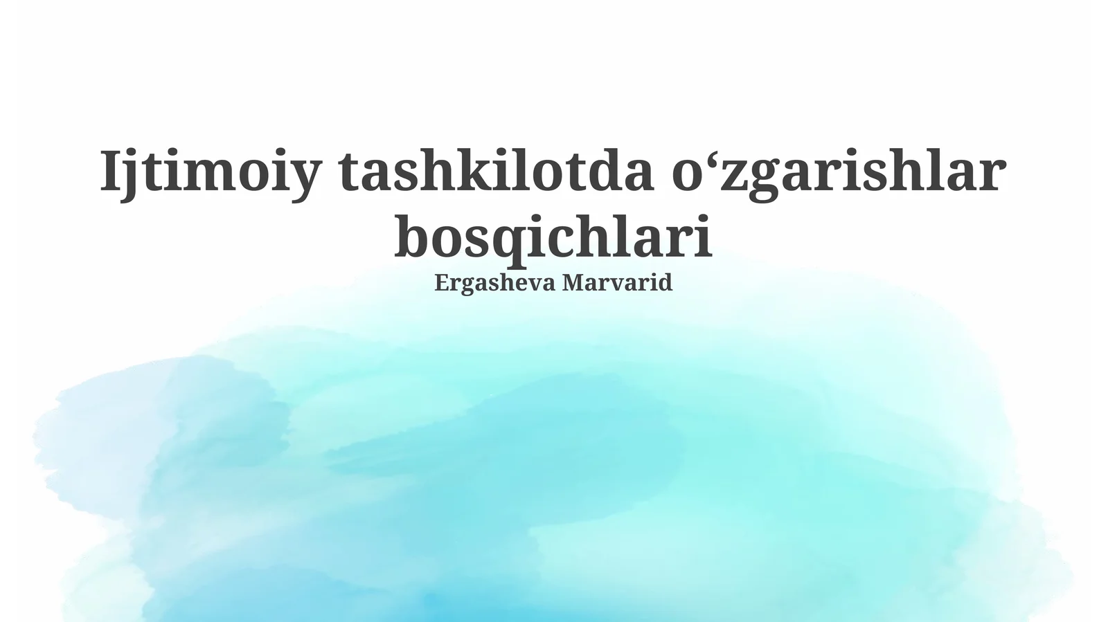 Ijtimoiy tashkilotda oʻzgarishlar bosqichlari