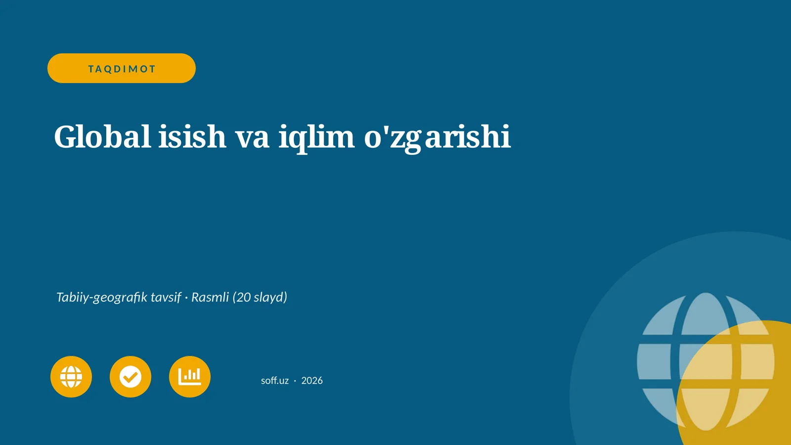 Global ish va iqlim o'zgarishi